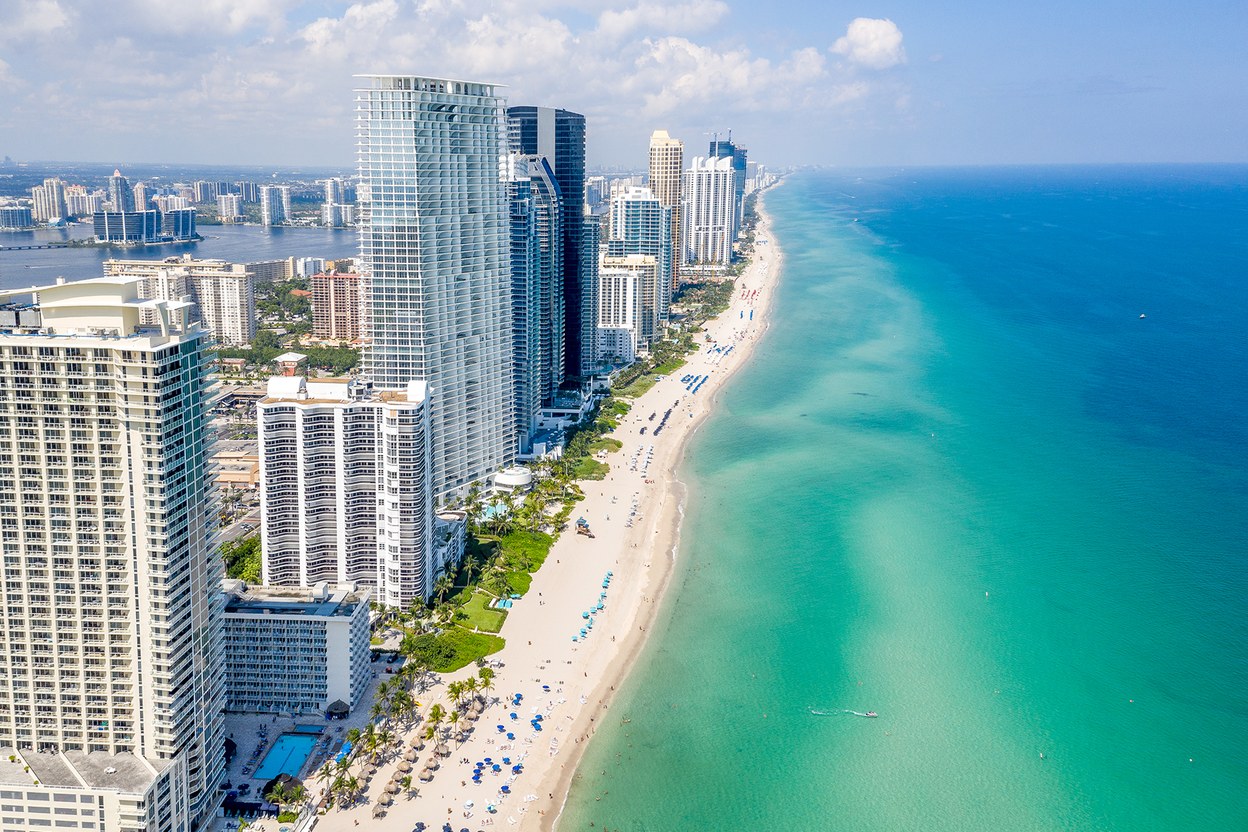 Vista de Miami, destino de viagem